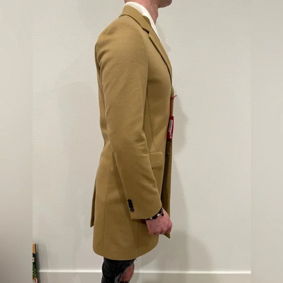 HUGO RED LABEL/HUGO BOSS FASHIONS MIGOR CAMEL WO/CASH TOPCOAT Retail $595.0 - Picture 4 of 4